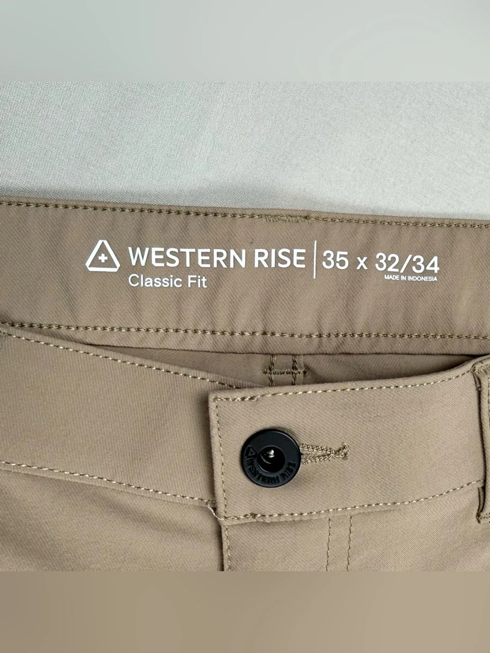 Western Rise Mens Evolution Pants 35 x 32 Classic Fit Khaki/Tan Performance B9 - Picture 3 of 9
